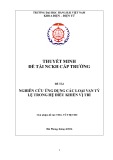 Đề tài nghiên cứu khoa học cấp trường: Nghiên cứu ứng dụng các loại van tỷ lệ trong hệ điều khiển vị trí