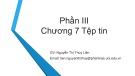 Bài giảng Tin học đại cương (Phần 3) - Chương 7: Tệp tin