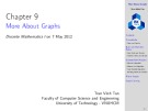 Lecture Discrete Mathematics I - Chapter 9: More about graphs (Tran Vinh Tan)