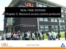 Lecture Real-time systems - Chapter 5: Resource access control protocols