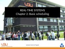 Lecture Real-time systems - Chapter 2: Basic scheduling