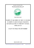 Luận văn Thạc sĩ Lâm nghiệp: Nghiên cứu đặc điểm tái sinh tự nhiên một số trạng thái rừng thứ sinh tại Công ty TNHH MTV Lâm nghiệp Văn Bàn, tỉnh Lào Cai