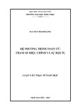 Luận văn Thạc sĩ Toán học: Hệ phương trình toán tử - Tham số hiệu chỉnh và sự hội tụ