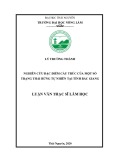 Luận văn Thạc sĩ Lâm nghiệp: Nghiên cứu đặc điểm cấu trúc của một số trạng thái rừng tự nhiên tại tỉnh Bắc Giang