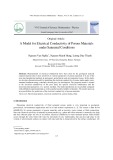 A model for electrical conductivity of porous materials under saturated conditions