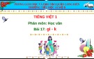 Bài giảng môn Tiếng Việt lớp 1 sách Cánh diều năm học 2020-2021 - Bài 18: kh - m (Trường Tiểu học Ái Mộ B)