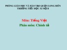 Bài giảng môn Tiếng Việt lớp 1 sách Cánh diều năm học 2019-2020 - Tuần 27: Chính tả Câu đố (Trường Tiểu học Ái Mộ B)