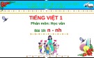 Bài giảng môn Tiếng Việt lớp 1 sách Cánh diều năm học 2020-2021 - Bài 19: n - nh (Trường Tiểu học Ái Mộ B)