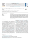 On contact problem for the microperiodic composite half-plane with slant layering