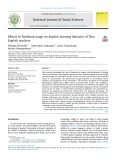 Effects of Facebook usage on English learning behavior of Thai English teachers