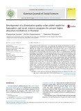 Development of a dissertation quality value-added model for humanities and social sciences programs for private higher education institutions in Thailand