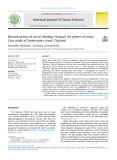 Reconstruction of social ideology through the power of music: Case study of Suntaraporn band, Thailand