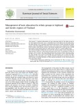 Management of basic education for ethnic groups in highland and border regions of Thailand
