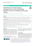 Anaesthesia and orphan disease: Management of a case of NicolaidesBaraitser syndrome undergoing cleft palate surgery
