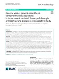 General versus general anaesthesia combined with caudal block in laparoscopic-assisted Soave pull-through of Hirschsprung disease: A retrospective study