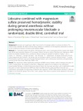 Lidocaine combined with magnesium sulfate preserved hemodynamic stability during general anesthesia without prolonging neuromuscular blockade: A randomized, double-blind, controlled trial