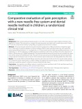 Comparative evaluation of pain perception with a new needle-free system and dental needle method in children: A randomized clinical trial
