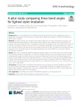 A pilot study comparing three bend angles for lighted stylet intubation