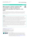 Mild increases in plasma creatinine after intermediate to high-risk abdominal surgery are associated with long-term renal injury