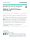Effect of caudal ketamine on minimum local anesthetic concentration of ropivacaine in children: A prospective randomized trial