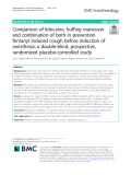 Comparison of lidocaine, huffing maneuver and combination of both in prevention fentanyl induced cough before induction of anesthesia: A double-blind, prospective, randomized placebo-controlled study