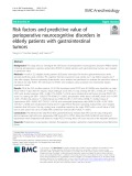 Risk factors and predictive value of perioperative neurocognitive disorders in elderly patients with gastrointestinal tumors