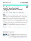 A novel electromagnetic guidance ultrasound system on radial artery cannulation: A prospective randomized controlled trial