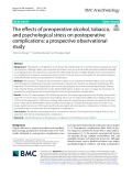 The effects of preoperative alcohol, tobacco, and psychological stress on postoperative complications: A prospective observational study