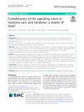 Completeness of the operating room to intensive care unit handover: A matter of time?
