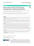 Observational study on fuid therapy management in surgical adult patients
