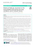 Volume of tidal gas movement in the nonventilated lung during one-lung ventilation and its relevant factors