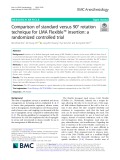 Comparison of standard versus 90° rotation technique for LMA Flexible™ insertion: A randomized controlled trial