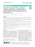 Propofol attenuated TNF-α-modulated occludin expression by inhibiting Hif-1α/ VEGF/ VEGFR-2/ ERK signaling pathway in hCMEC/D3 cells