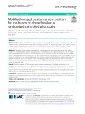 Modified-ramped position: A new position for intubation of obese females: a randomized controlled pilot study