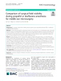 Comparison of surgical field visibility during propofol or desflurane anesthesia for middle ear microsurgery