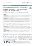 Increased minimum alveolar concentrationawake of Sevoflurane in women of breast surgery with sleep disorders