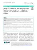 Impact of changes in head position during head and neck surgery on the depth of tracheal tube intubation in anesthetized children