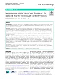 Mepivacaine reduces calcium transients in isolated murine ventricular cardiomyocytes