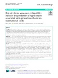 Role of inferior vena cava collapsibility index in the prediction of hypotension associated with general anesthesia: An observational study