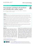 Intra-operative red blood cell transfusion and mortality after cardiac surgery