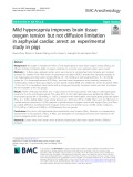 Mild hypercapnia improves brain tissue oxygen tension but not diffusion limitation in asphyxial cardiac arrest: An experimental study in pigs