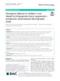 Emergence delirium in children is not related to intraoperative burst suppression – prospective, observational electrography study