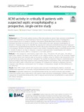 AChE-activity in critically ill patients with suspected septic encephalopathy: A prospective, single-centre study
