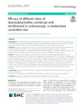 Efficacy of different dose of dexmedetomidine combined with remifentanil in colonoscopy: A randomized controlled trial
