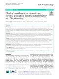 Effect of sevoflurane on systemic and cerebral circulation, cerebral autoregulation and CO2 reactivity