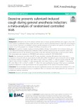 Dezocine prevents sufentanil-induced cough during general anesthesia induction: A meta-analysis of randomised controlled trials