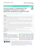 Outcome impact of individualized fluid management during spine surgery: A before-after prospective comparison study