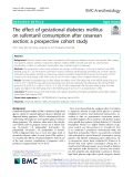The effect of gestational diabetes mellitus on sufentanil consumption after cesarean section: A prospective cohort study