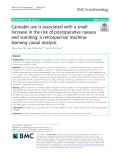 Cannabis use is associated with a small increase in the risk of postoperative nausea and vomiting: A retrospective machinelearning causal analysis