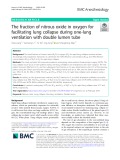 The fraction of nitrous oxide in oxygen for facilitating lung collapse during one-lung ventilation with double lumen tube